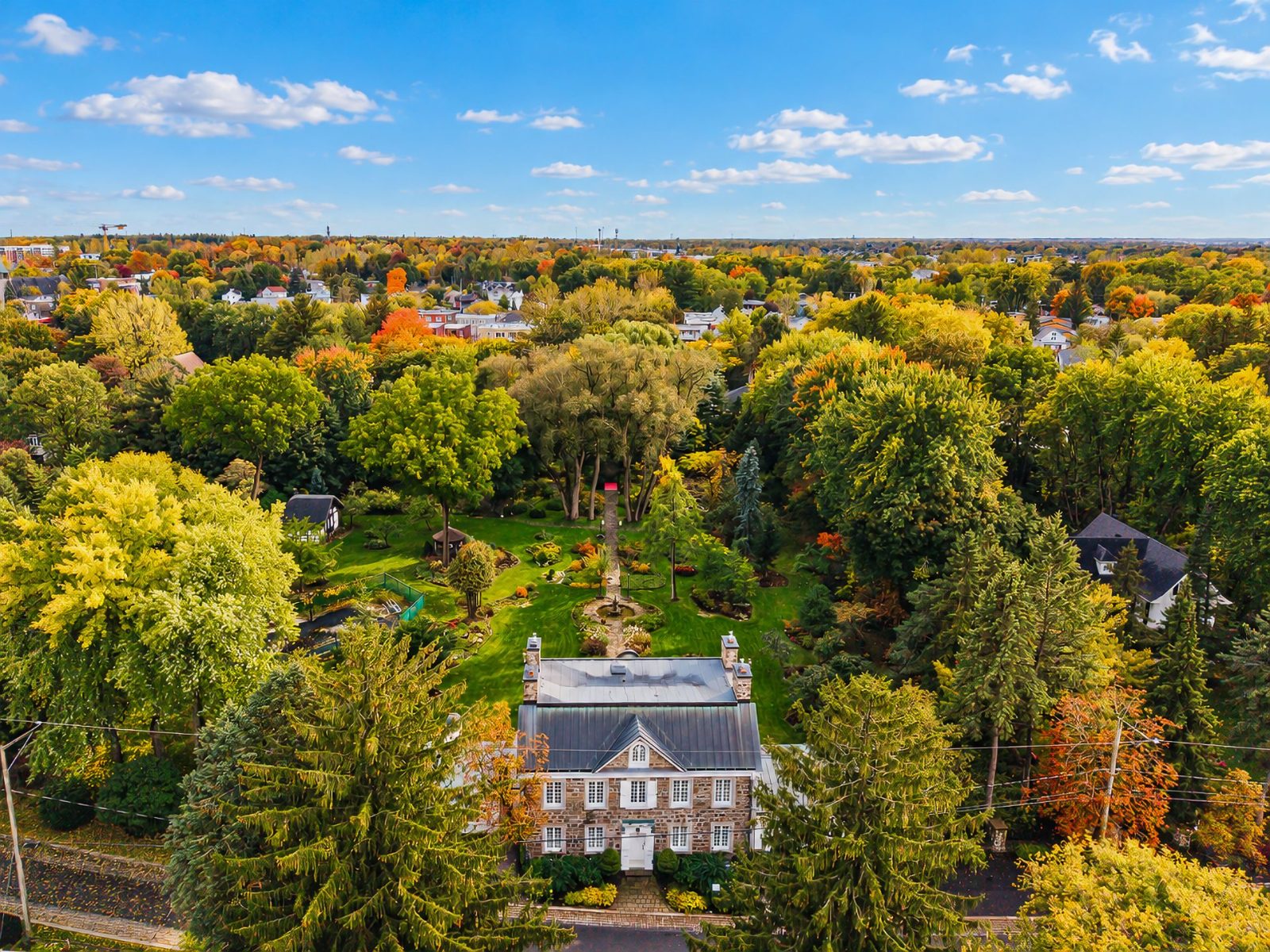 Vue aérienne du Vieux-Chambly