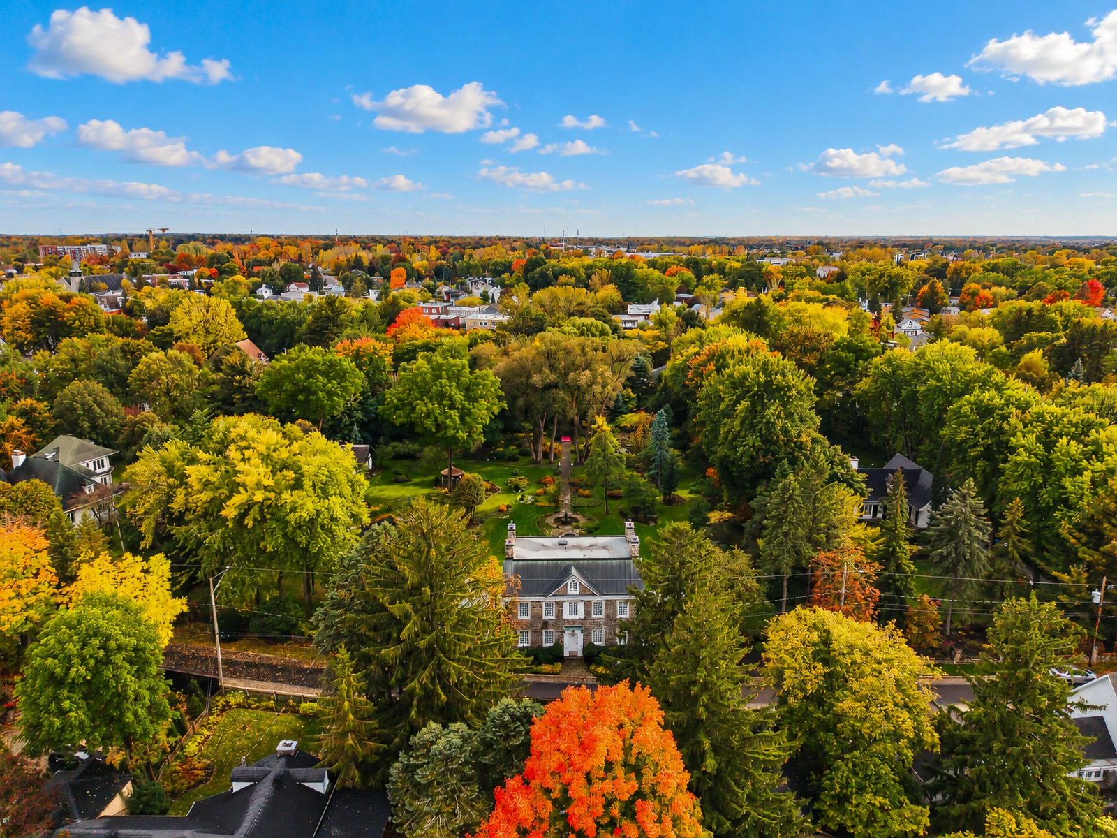 Vue aérienne du Vieux-Chambly